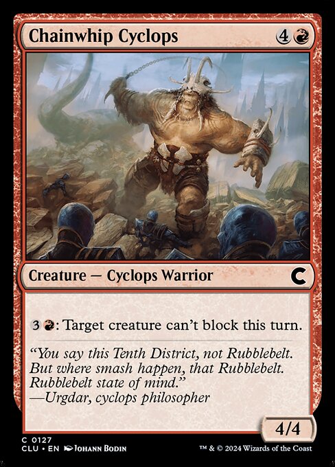 Chainwhip Cyclops (127) [Ravnica: Clue Edition]