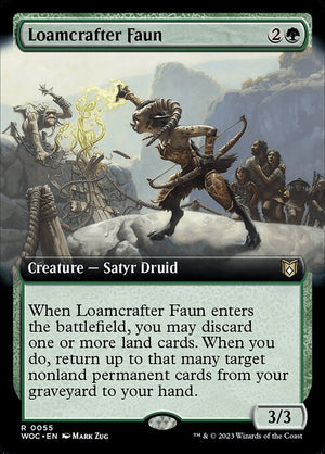 Loamcrafter Faun (55) [Wilds of Eldraine Commander] [Extended Art]