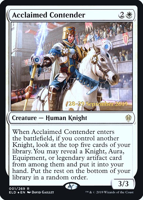 Acclaimed Contender (1s) [Throne of Eldraine Promos]