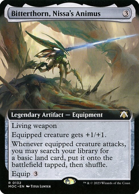 Bitterthorn, Nissa's Animus (132) [March of the Machine Commander] [Extended Art]