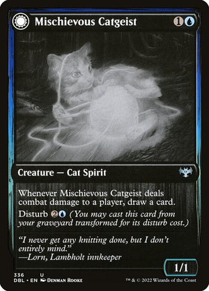 Mischievous Catgeist // Catlike Curiosity (336) [Innistrad: Double Feature]