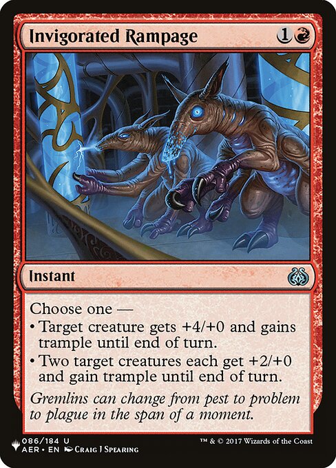 Invigorated Rampage (AER-86) [The List]