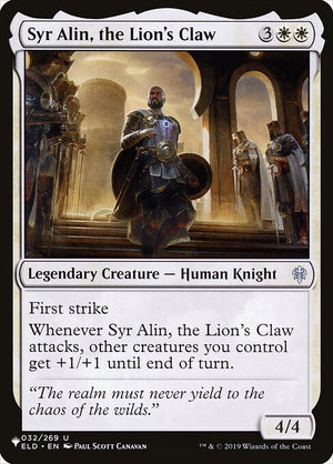 Syr Alin, the Lion's Claw (ELD-32) [The List]