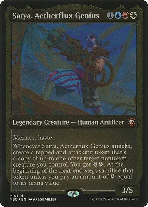 Satya, Aetherflux Genius (146) [Modern Horizons 3 Commander]