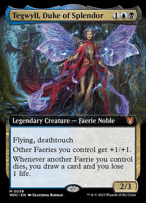 Tegwyll, Duke of Splendor (39) [Wilds of Eldraine Commander] [Extended Art]