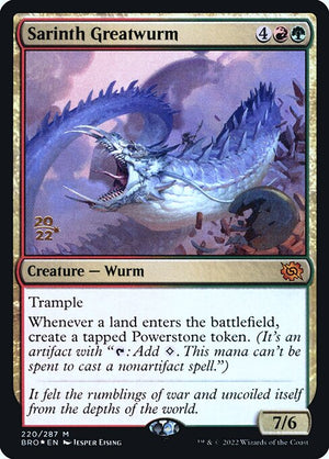 Sarinth Greatwurm (220s) [The Brothers' War Promos]