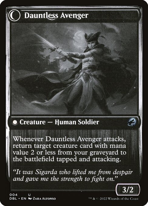Bereaved Survivor // Dauntless Avenger (4) [Innistrad: Double Feature] Reverse