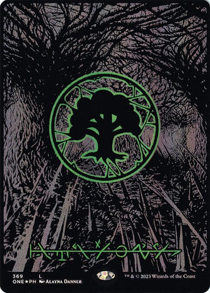 Forest (369) [Phyrexia: All Will Be One] [Borderless]