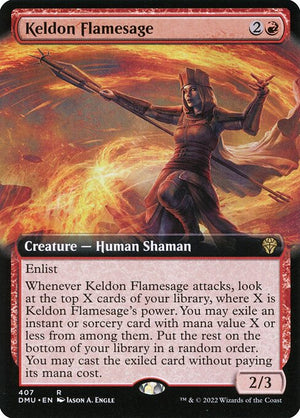 Keldon Flamesage (407) [Dominaria United] [Extended Art]