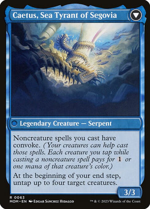 Invasion of Segovia // Caetus, Sea Tyrant of Segovia (63) [March of the Machine] Reverse