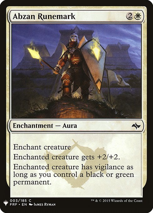 Abzan Runemark (FRF-3) [The List]