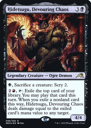 Hidetsugu, Devouring Chaos (99s) [Kamigawa: Neon Dynasty Promos]