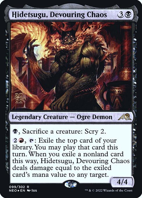 Hidetsugu, Devouring Chaos (99s) [Kamigawa: Neon Dynasty Promos]