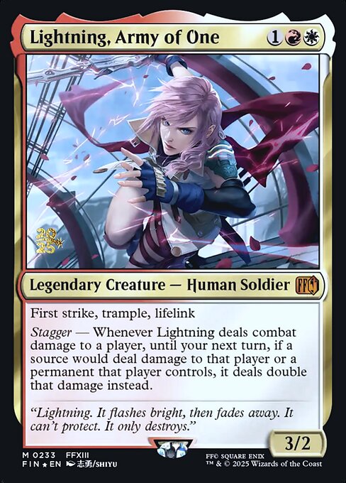 Lightning, Army of One (233s) [Final Fantasy Promos]