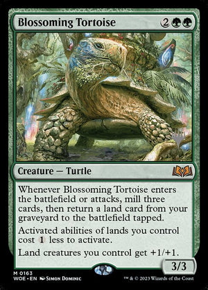 Blossoming Tortoise (163p) [Wilds of Eldraine Promos]