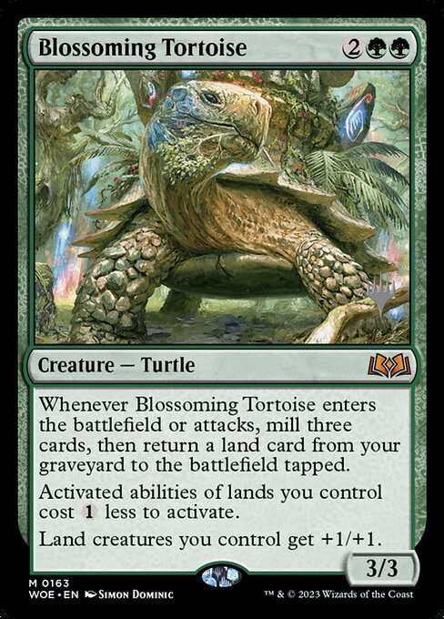 Blossoming Tortoise (163p) [Wilds of Eldraine Promos]