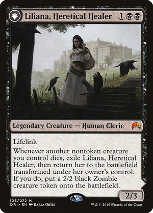 Liliana, Heretical Healer // Liliana, Defiant Necromancer (106) [Magic Origins]