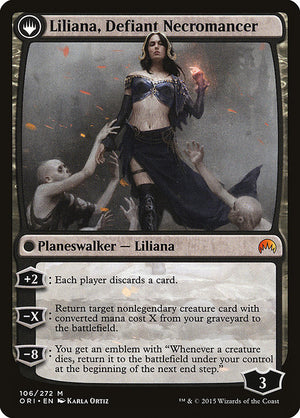 Liliana, Heretical Healer // Liliana, Defiant Necromancer (106) [Magic Origins] Reverse