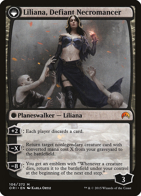 Liliana, Heretical Healer // Liliana, Defiant Necromancer (106) [Magic Origins] Reverse