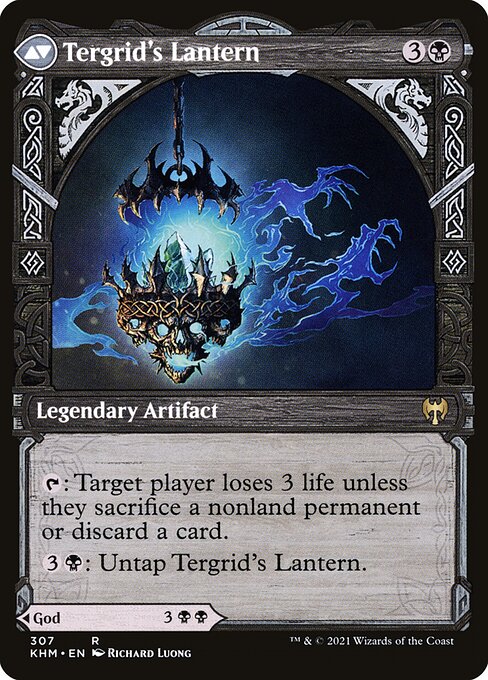 Tergrid, God of Fright // Tergrid's Lantern (307) [Kaldheim] [Showcase] Reverse