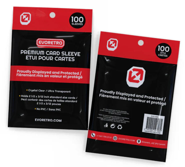 Evoretro Premium Card Sleeves Standard Transparent 100ct