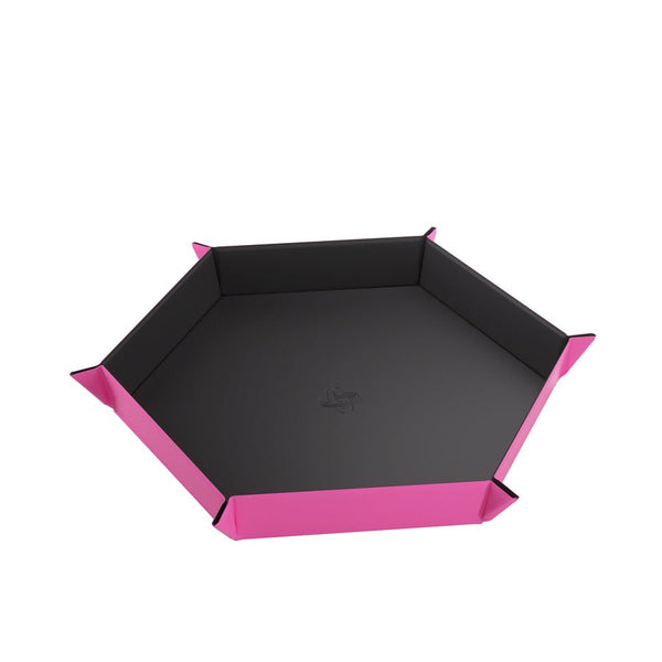 GG Magnetic Dice Tray XL: Hexagonal: Black / Pink