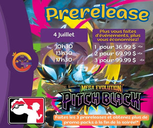 Prerelease Pokémon Pitch Black - 1 entrée