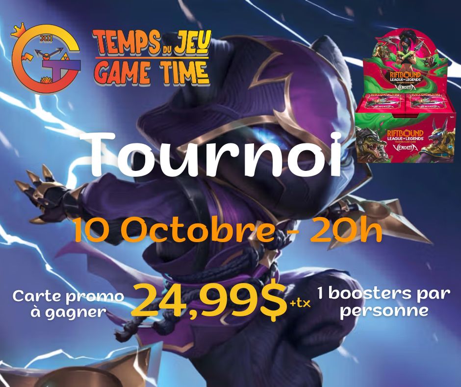BILLET D'ENTRÉE - Tournoi Riftbound - 20h