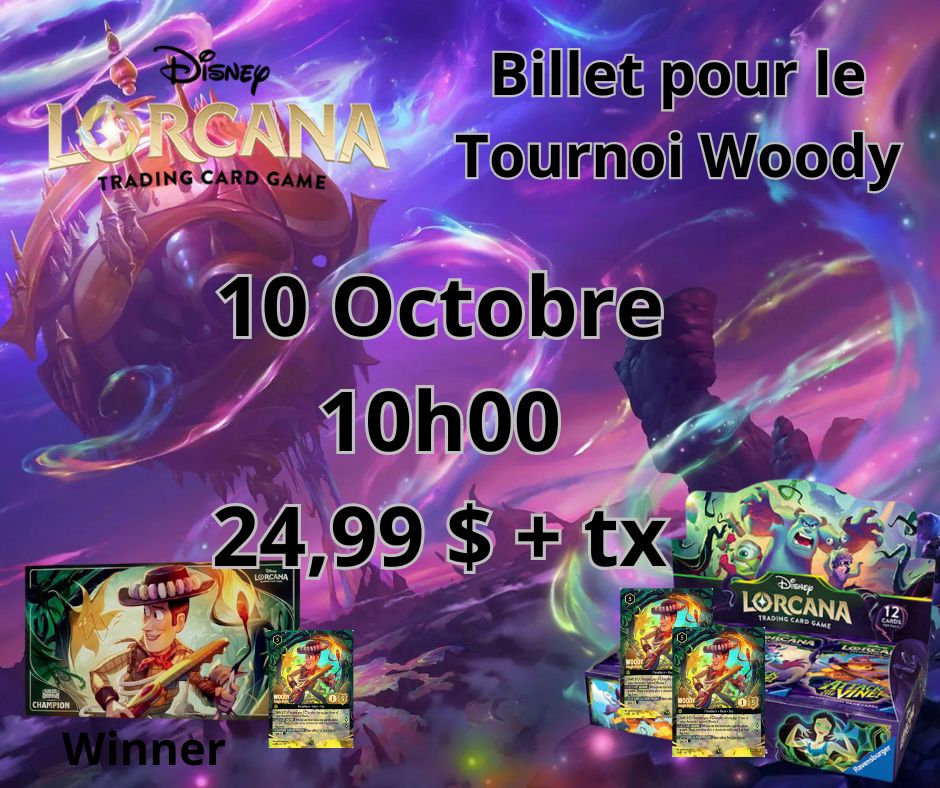 BILLET D'ENTRÉE - Tournoi Woody - 10h