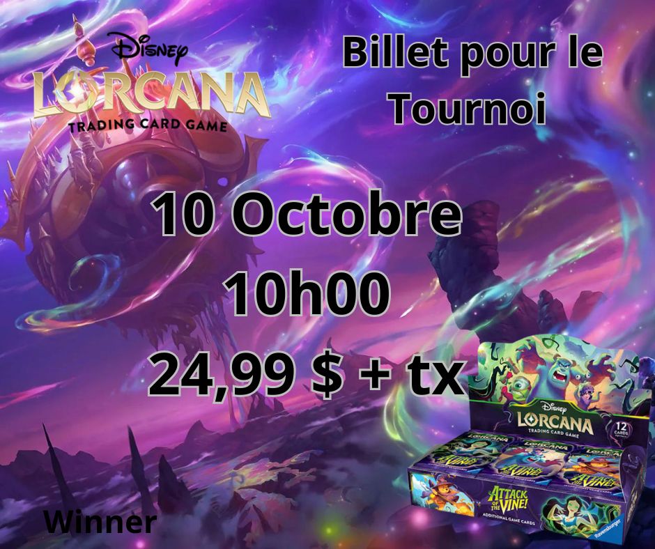 BILLET D'ENTRÉE - Tournoi - 10h