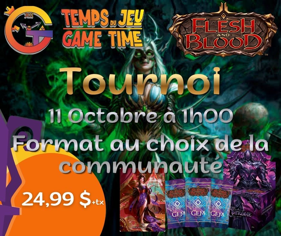 BILLET D'ENTRÉE - Tournoi Flesh and Blood - 1ham