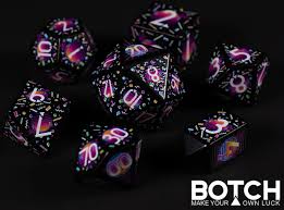 Botch 7 Dice RPG Set - Synth Nights