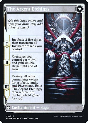 Elesh Norn // The Argent Etchings (12s) [March of the Machine Promos] Reverse