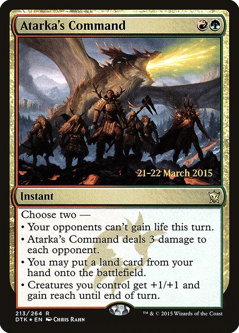 Atarka's Command (213s) [Dragons of Tarkir Promos]