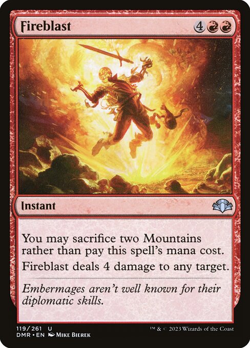 Fireblast (119) [Dominaria Remastered]