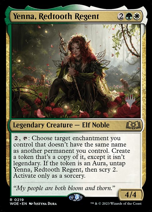 Yenna, Redtooth Regent (219p) [Wilds of Eldraine Promos]