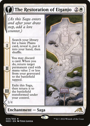 The Restoration of Eiganjo // Architect of Restoration (34) [Kamigawa: Neon Dynasty]