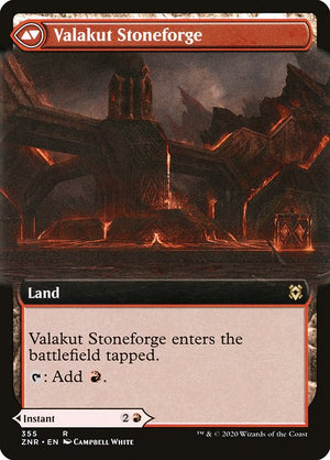 Valakut Awakening // Valakut Stoneforge (355) [Zendikar Rising] [Extended Art] Reverse