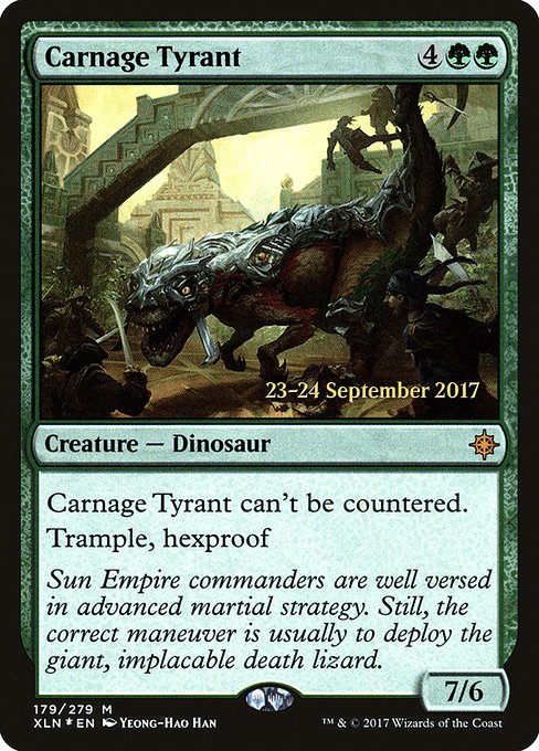 Carnage Tyrant (179s) [Ixalan Promos]