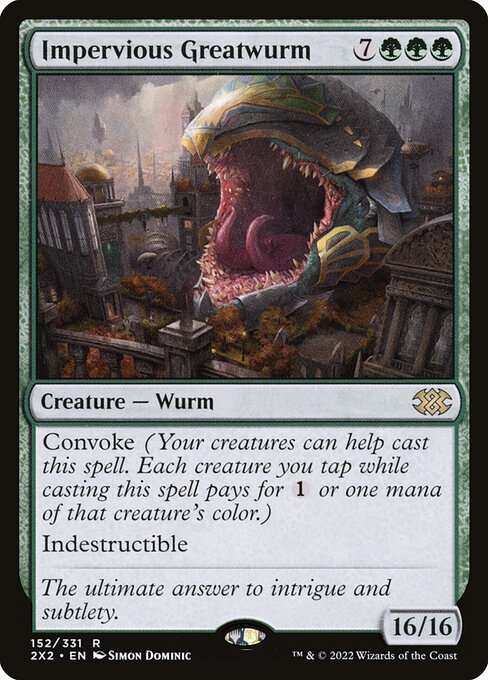 Impervious Greatwurm (152) [Double Masters 2022]