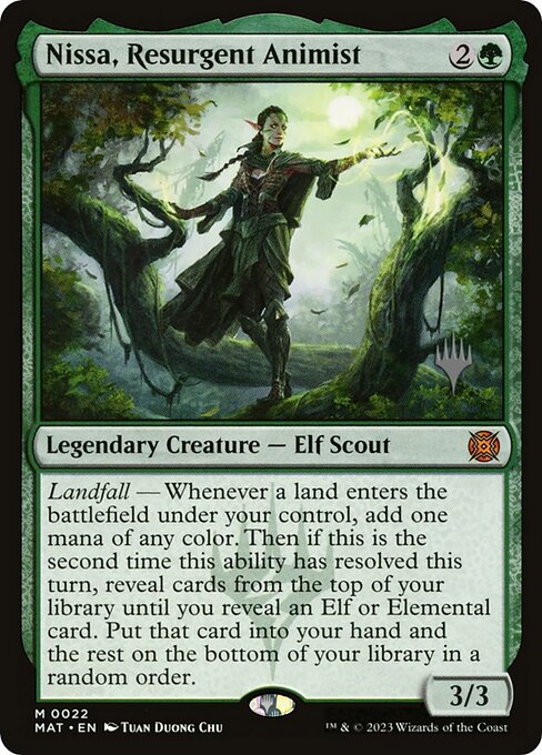 Nissa, Resurgent Animist (22p) [March of the Machine: The Aftermath Promos]
