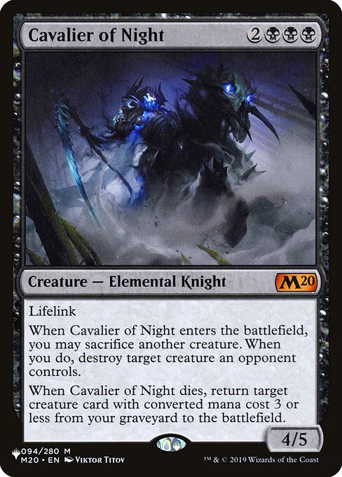 Cavalier of Night (M20-94) [The List]