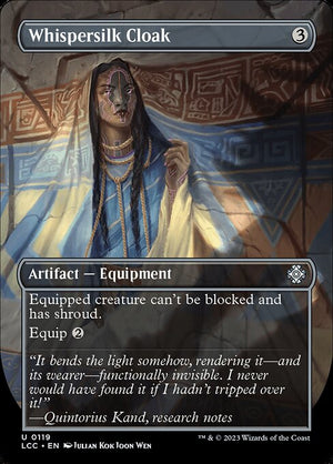 Whispersilk Cloak (119) [The Lost Caverns of Ixalan Commander] [Borderless]