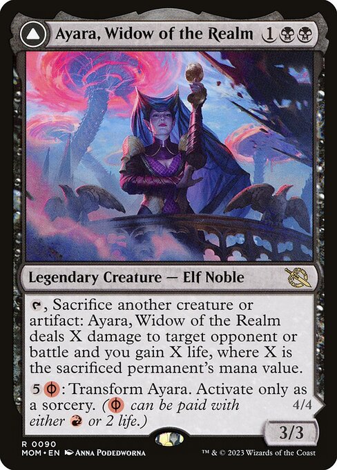 Ayara, Widow of the Realm // Ayara, Furnace Queen (90) [March of the Machine]