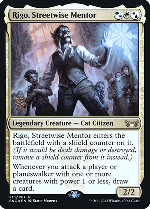 Rigo, Streetwise Mentor (215s) [Streets of New Capenna Promos]
