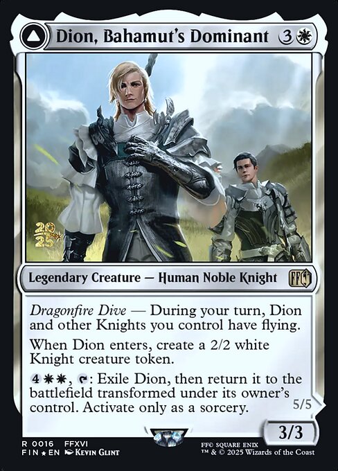 Dion, Bahamut's Dominant // Bahamut, Warden of Light (16s) [Final Fantasy Promos]