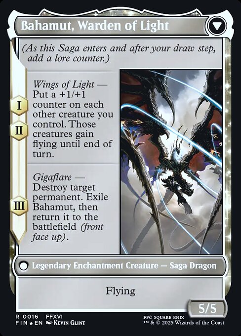 Dion, Bahamut's Dominant // Bahamut, Warden of Light (16s) [Final Fantasy Promos]