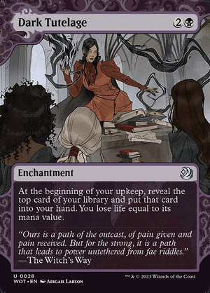 Dark Tutelage (28) [Wilds of Eldraine: Enchanting Tales] [Showcase, Borderless]