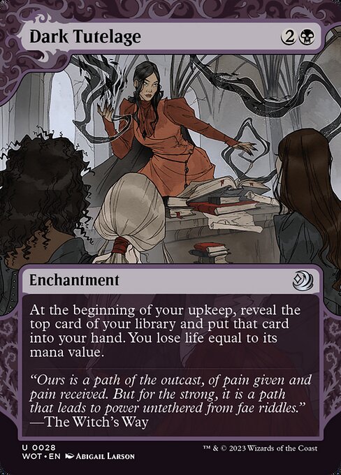 Dark Tutelage (28) [Wilds of Eldraine: Enchanting Tales] [Showcase, Borderless]