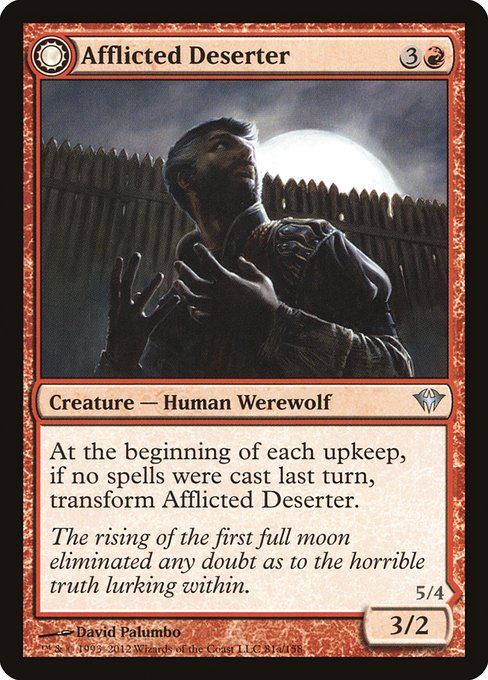 Afflicted Deserter // Werewolf Ransacker (81) [Dark Ascension]